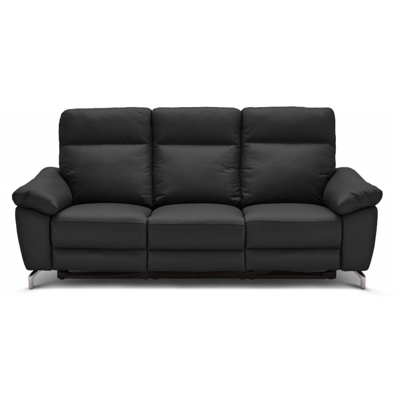 Furnhouse Selesta 3 pers. læder sort 222x96x101cm