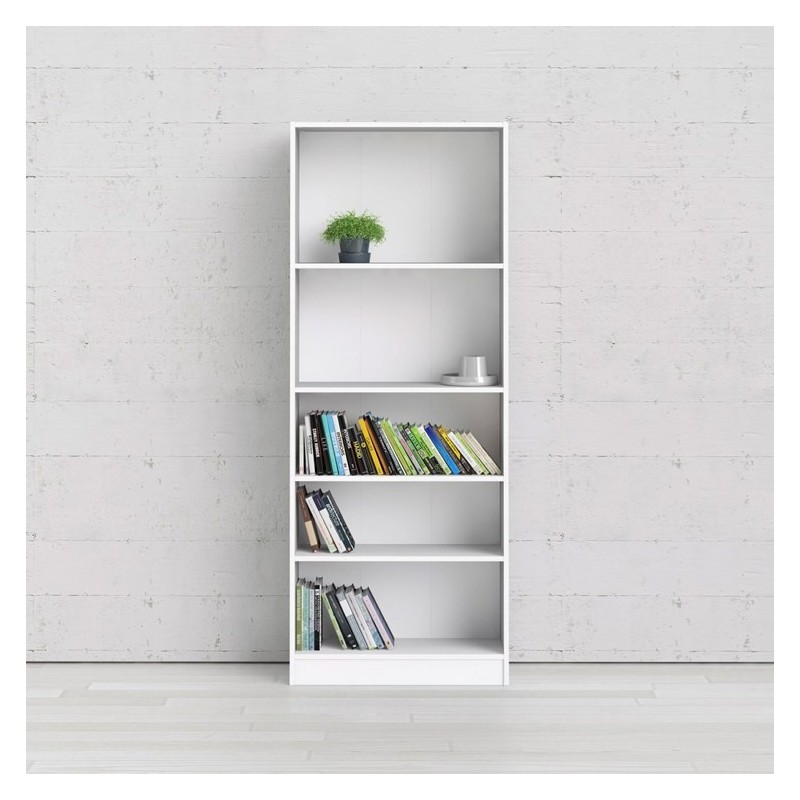 TVILUM Basic bogkasse - hvid, m. 4 hylder(H:203,2cm x79cm x 26,72cm)