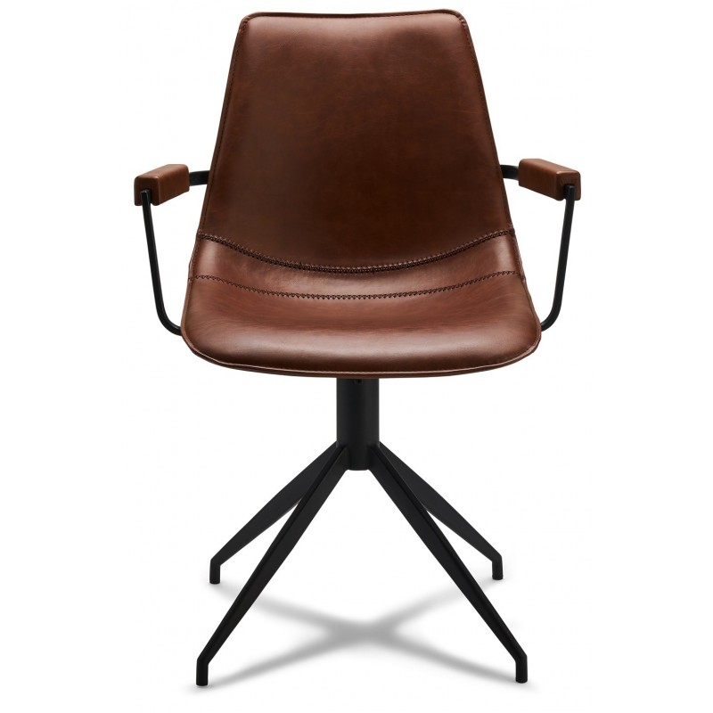 Isabel spisebordstol med armlæn - Lysebrun