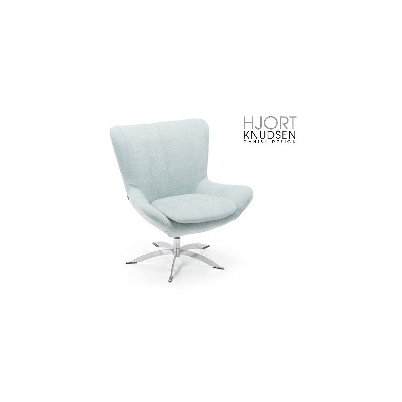 Hjort Knudsen Havanna lænestol blå stof