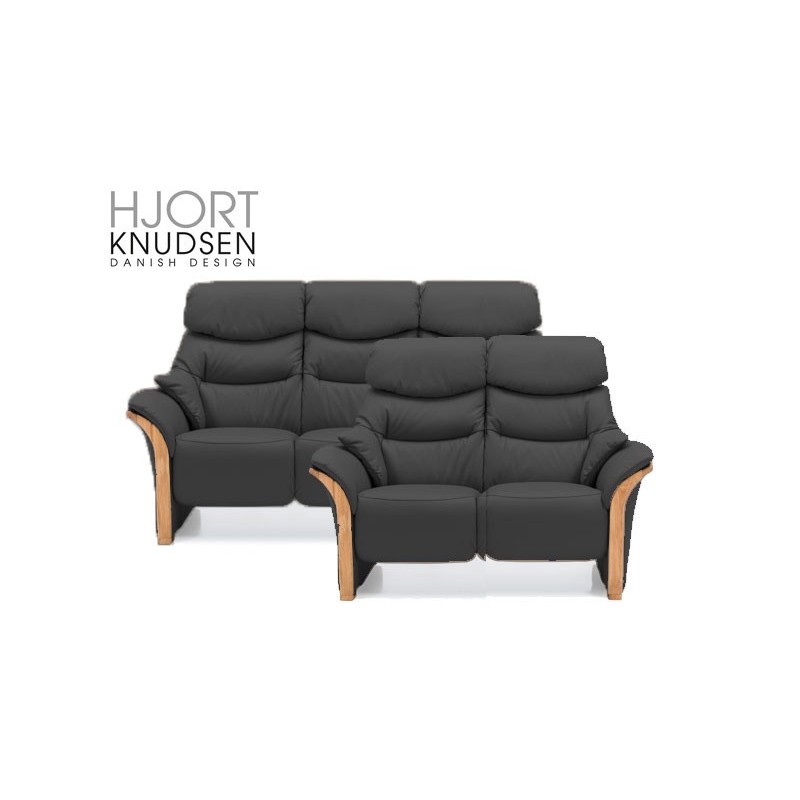 Hjort Knudsen Hammel 2+3 pers sofasæt Sort