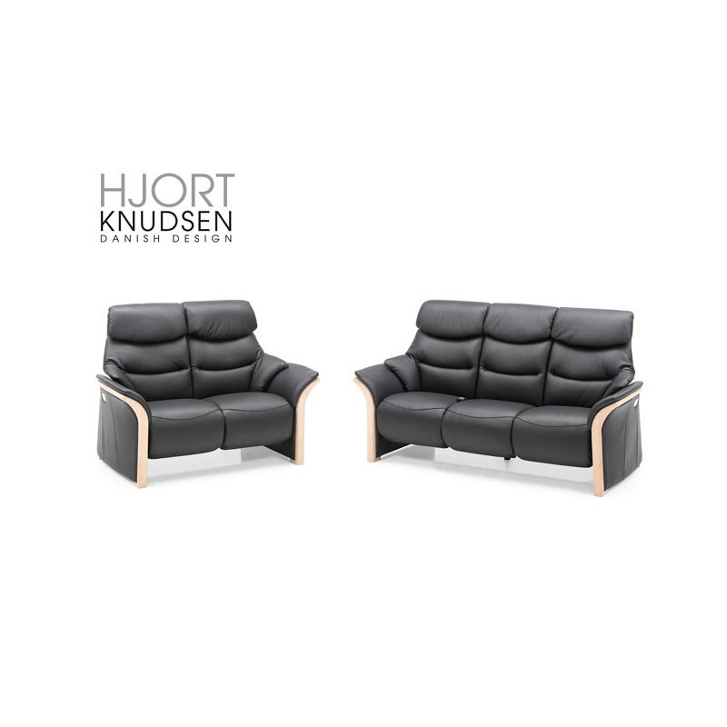 Hjort Knudsen Hammel 2+3 pers sofasæt Sort