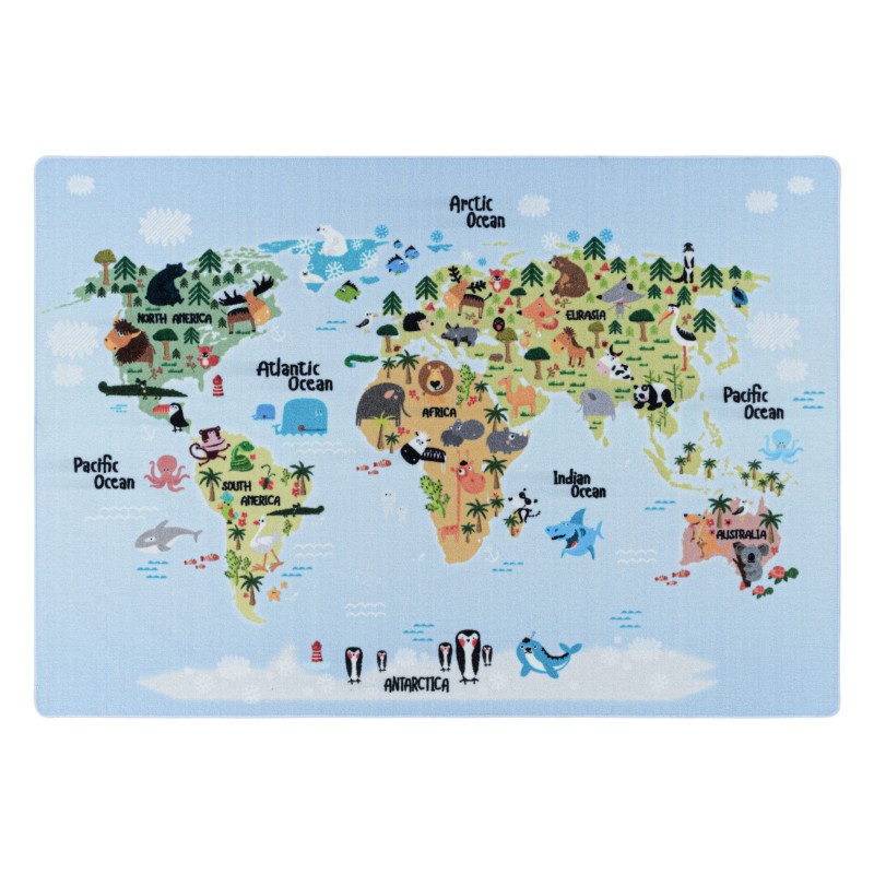 Play Børnetæppe - Blå - 100x150 cm billede