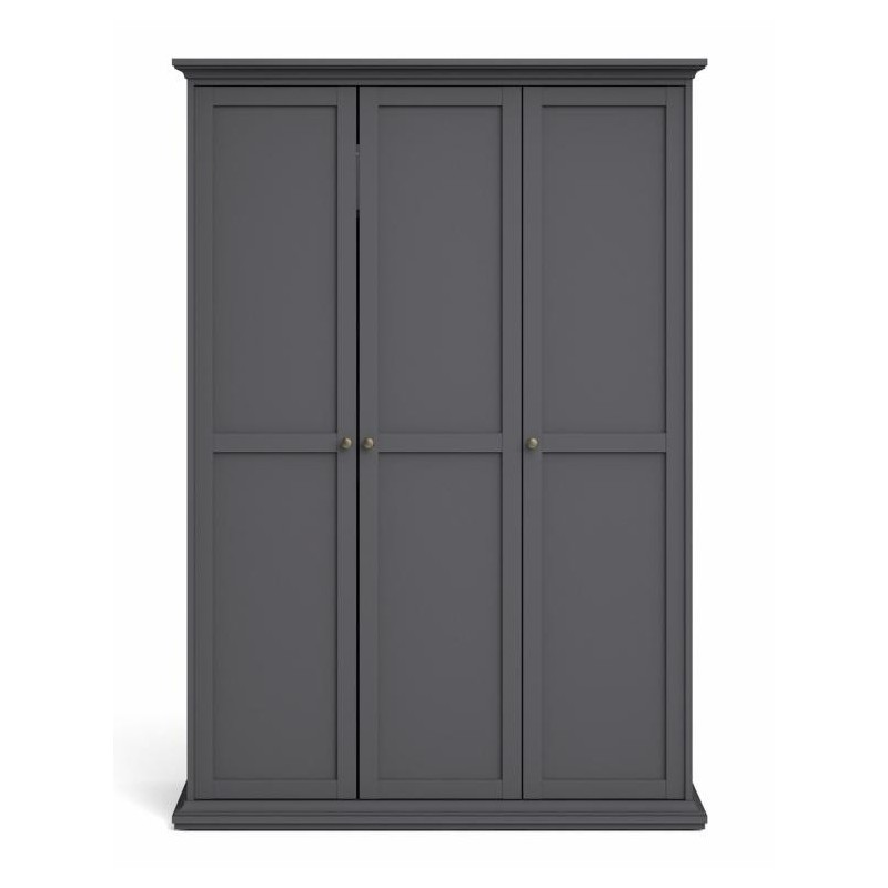 Garderobeskab Vesterholm Nora 4-dørs 2 skuffer, hvid spånplade, H200ÃB181ÃD61 cm, FSC